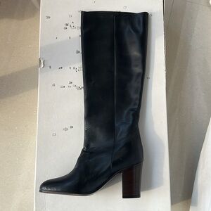 NIB Max&Co Black Leather Boots size 35 NWB